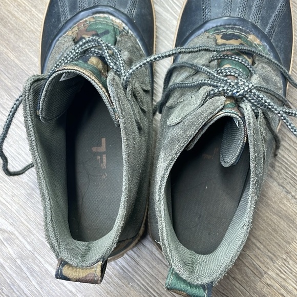 SOREL Women’s Green, Black Out N About Mid Camo Ankle Waterproof Boots, sz 9.5 - Picture 10 of 11